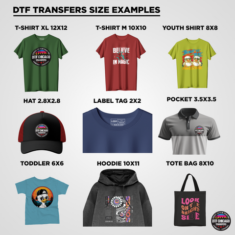 DTF Transfers By Size