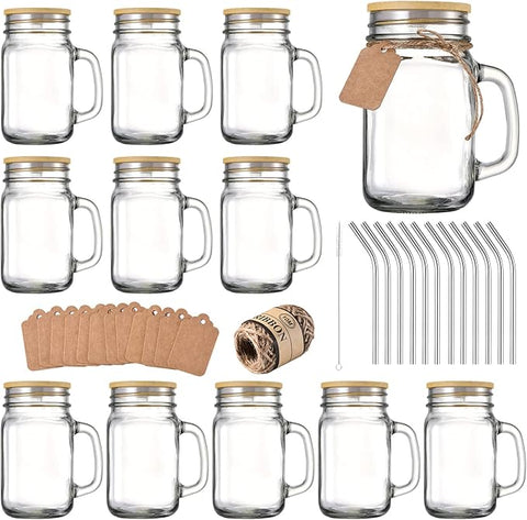 16 oz Mason Jars with Handle