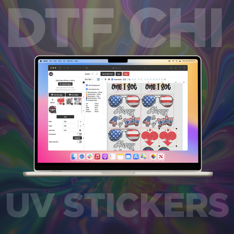 Build a UV DTF Stickers Gang Sheet